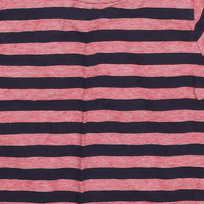 Gap Boys Red Striped Cotton Basic T-Shirt Size 6-9 Months Crew Neck Pullover