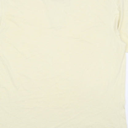 Maine Mens Yellow  Cotton  Polo Size XL Collared Pullover