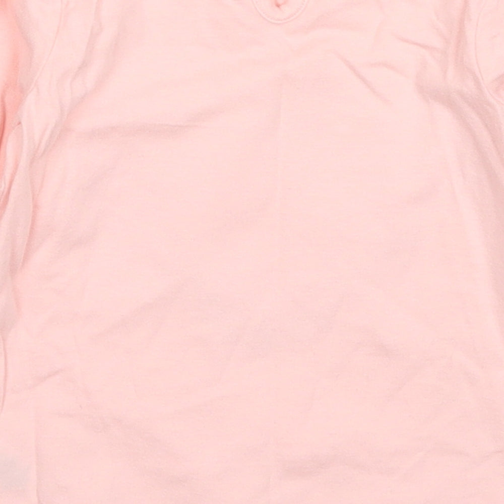 George Girls Pink  Cotton Basic T-Shirt Size 6-9 Months Crew Neck Pullover - Hello Sweetie Love Heart