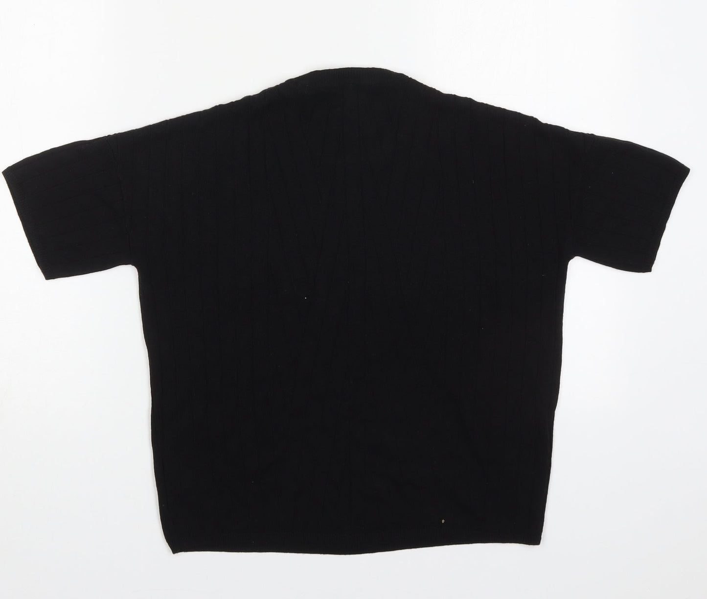 Bella Luxx Womens Black Crew Neck  Viscose Pullover Jumper Size S