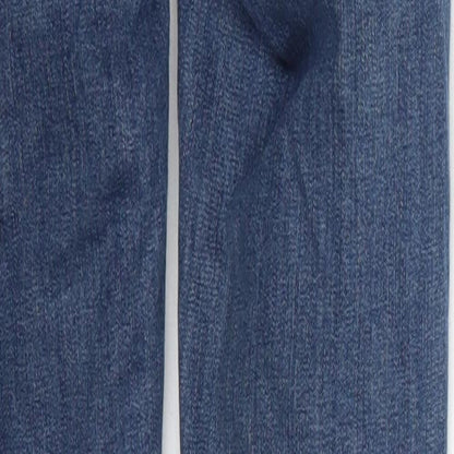 Topshop Womens Blue  Cotton Skinny Jeans Size 26 in L26 in Regular Button