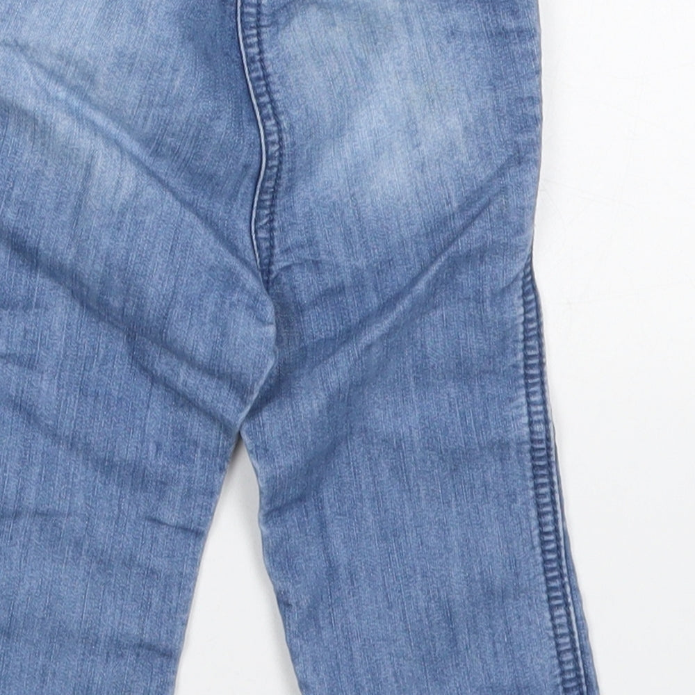 F&F Girls Blue  Cotton Capri Jeans Size 9-12 Months