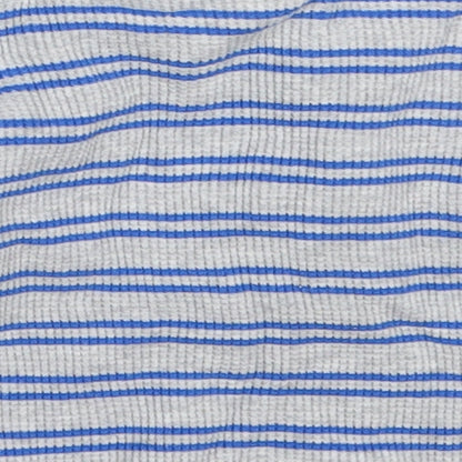 Marks and Spencer Boys Blue Striped Cotton Pullover Jumper Size 6-9 Months  Pullover - Paw Print