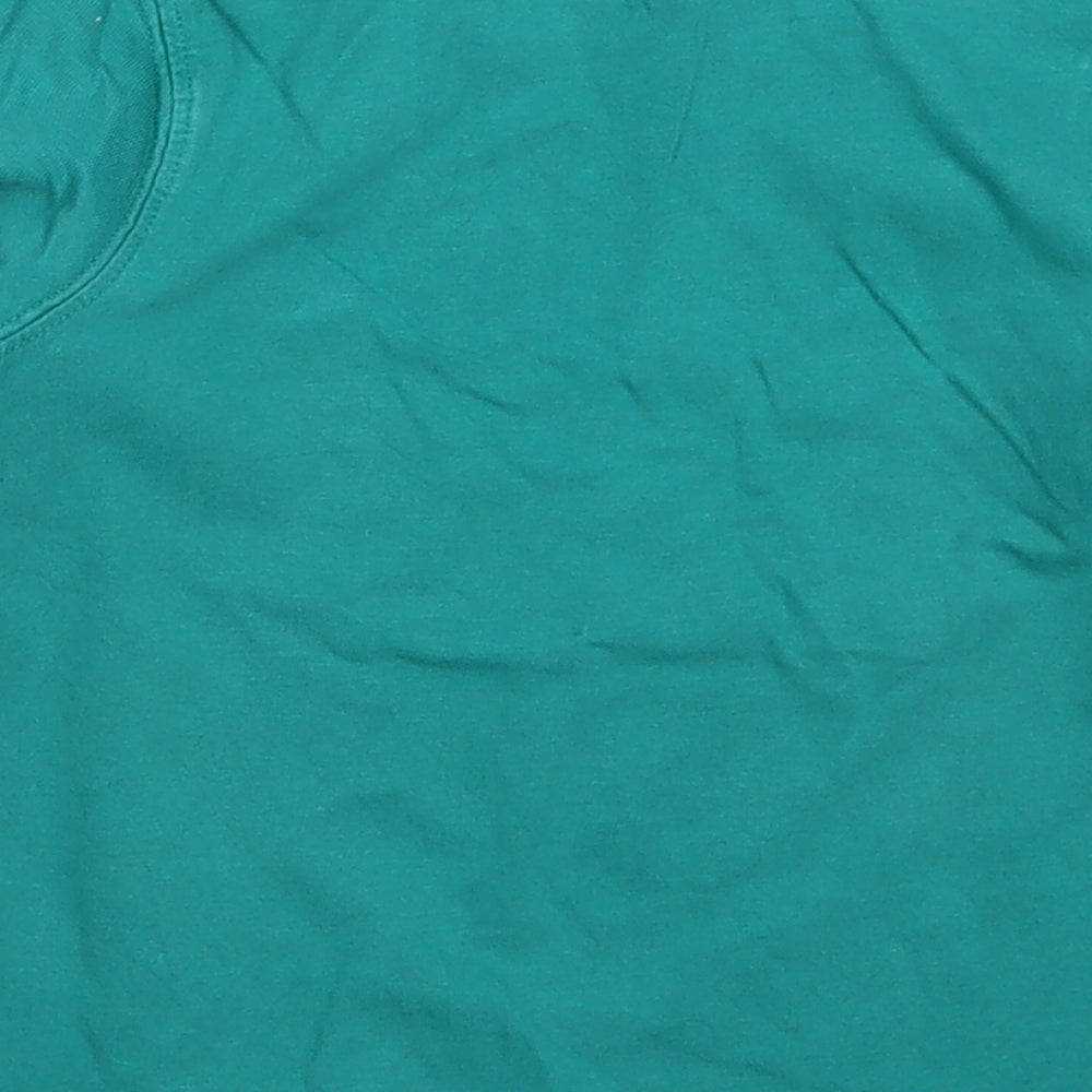 Mini Club Boys Green  Cotton Basic T-Shirt Size 2-3 Years Crew Neck Pullover - Rhino