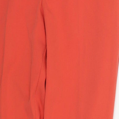 Atmosphere Womens Red  Polyester Trousers  Size 8 L28 in Regular Hook & Eye - Coral Coloured