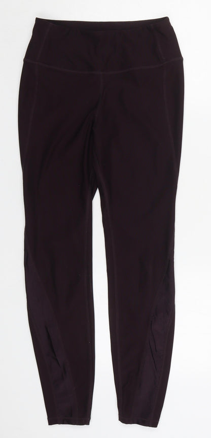 H&M Womens Purple  Polyester Compression Leggings Size S L27 in Regular