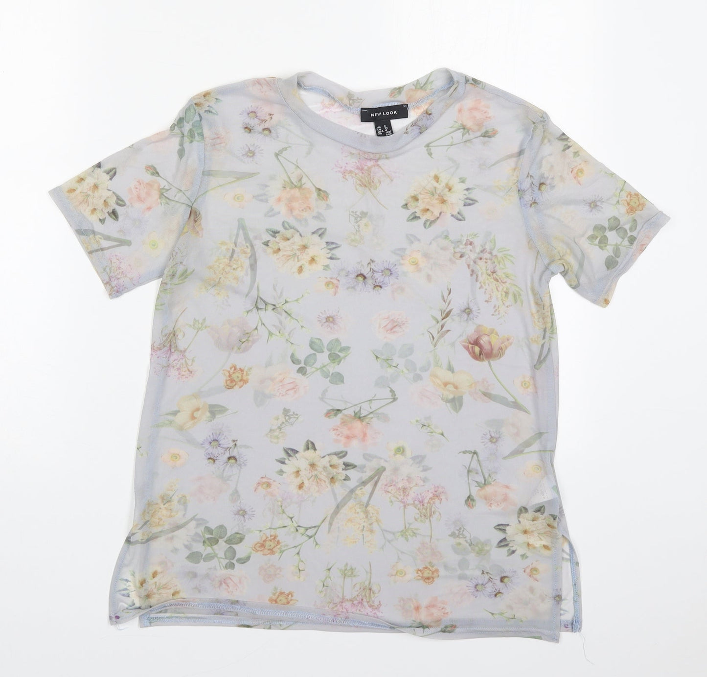 Womens UK Size 8 New Lok Grey Basic T-Shirt