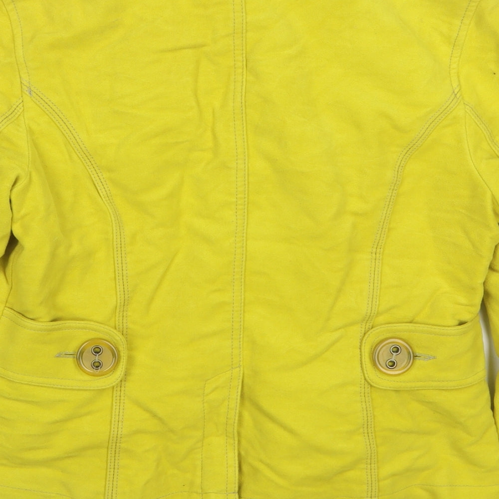 Womens UK Size 12 NEXT Yellow Pea Coat