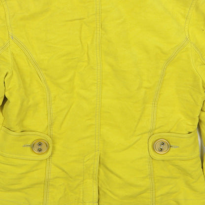 Womens UK Size 12 NEXT Yellow Pea Coat