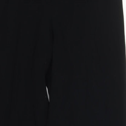 Trombolini Womens Black  Polyester Trousers  Size 32 in L30 in Regular Hook & Eye