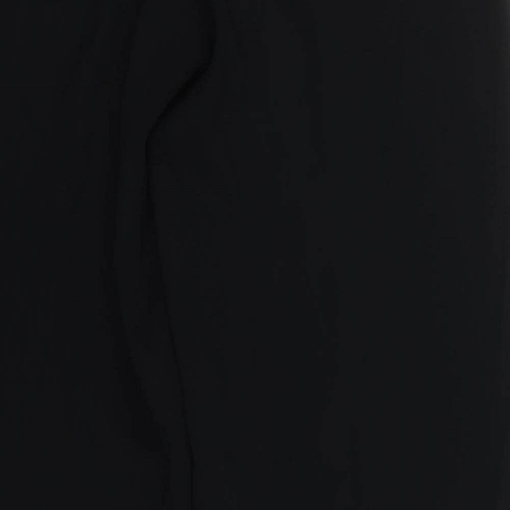 Trombolini Womens Black  Polyester Trousers  Size 32 in L30 in Regular Hook & Eye