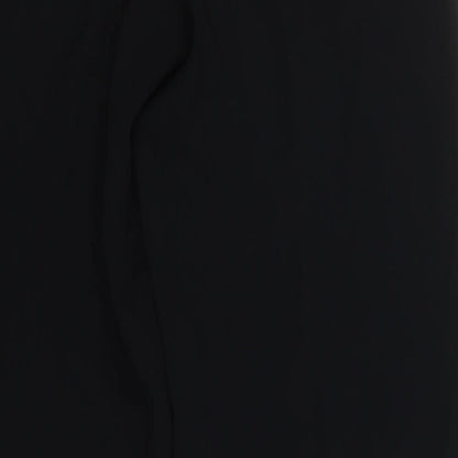 Trombolini Womens Black  Polyester Trousers  Size 32 in L30 in Regular Hook & Eye