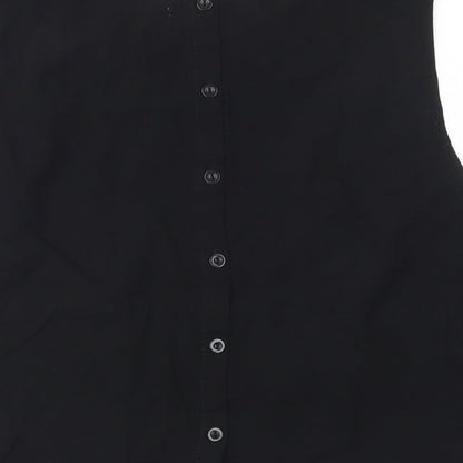 Womens UK Size L Brave Soul Black Cropped Blouse