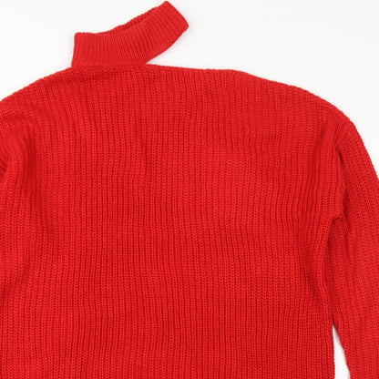 Womens UK Size S Simply Be Red Pullover Jumper