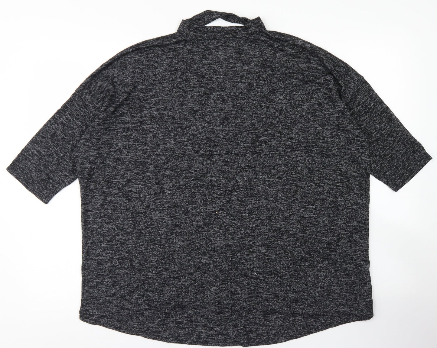 Womens UK Size L New Look Grey Basic T-Shirt