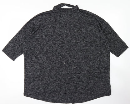 Womens UK Size L New Look Grey Basic T-Shirt