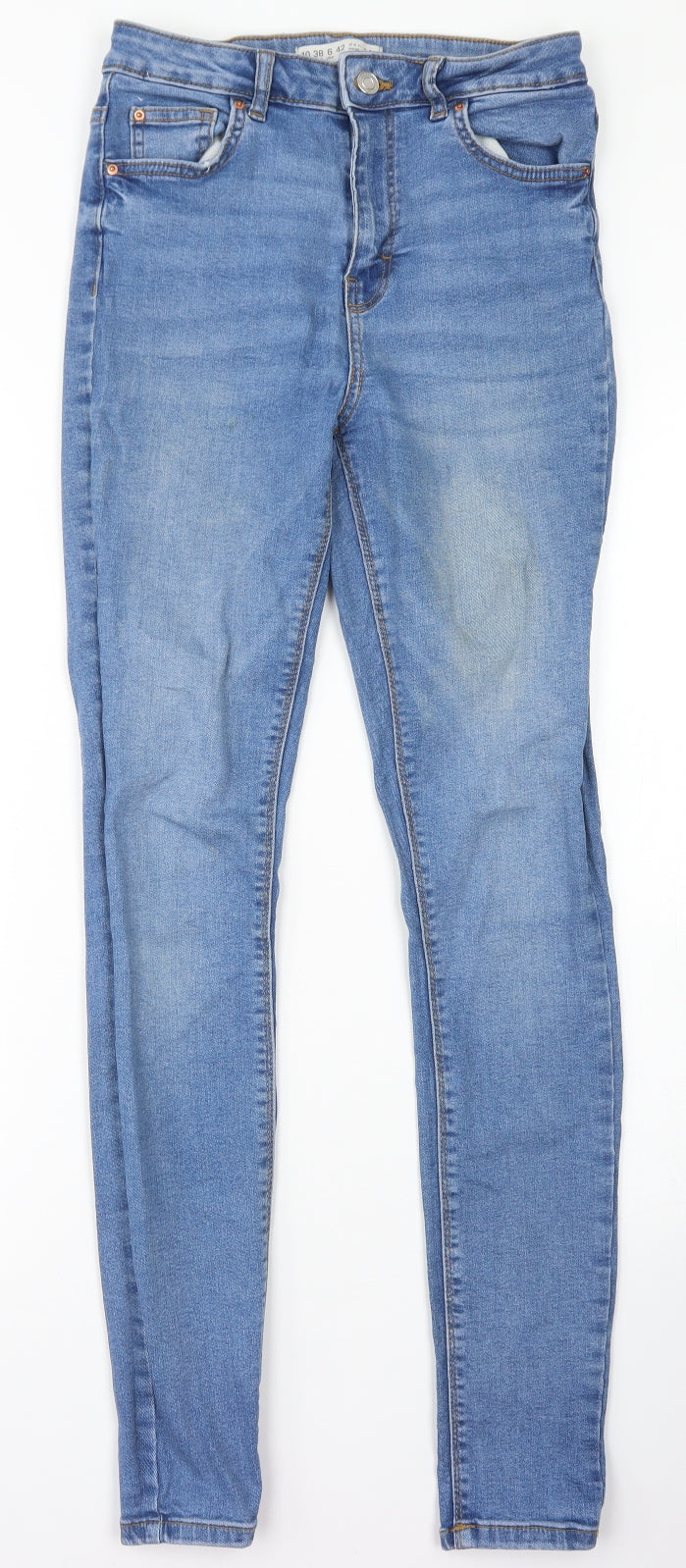 Denim Co Womens Blue  Cotton Skinny Jeans Size 10 L29 in Regular Button