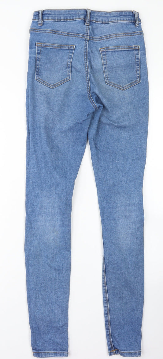 Denim Co Womens Blue  Cotton Skinny Jeans Size 10 L29 in Regular Button