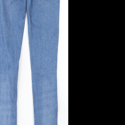 Denim Co Womens Blue  Cotton Skinny Jeans Size 10 L29 in Regular Button