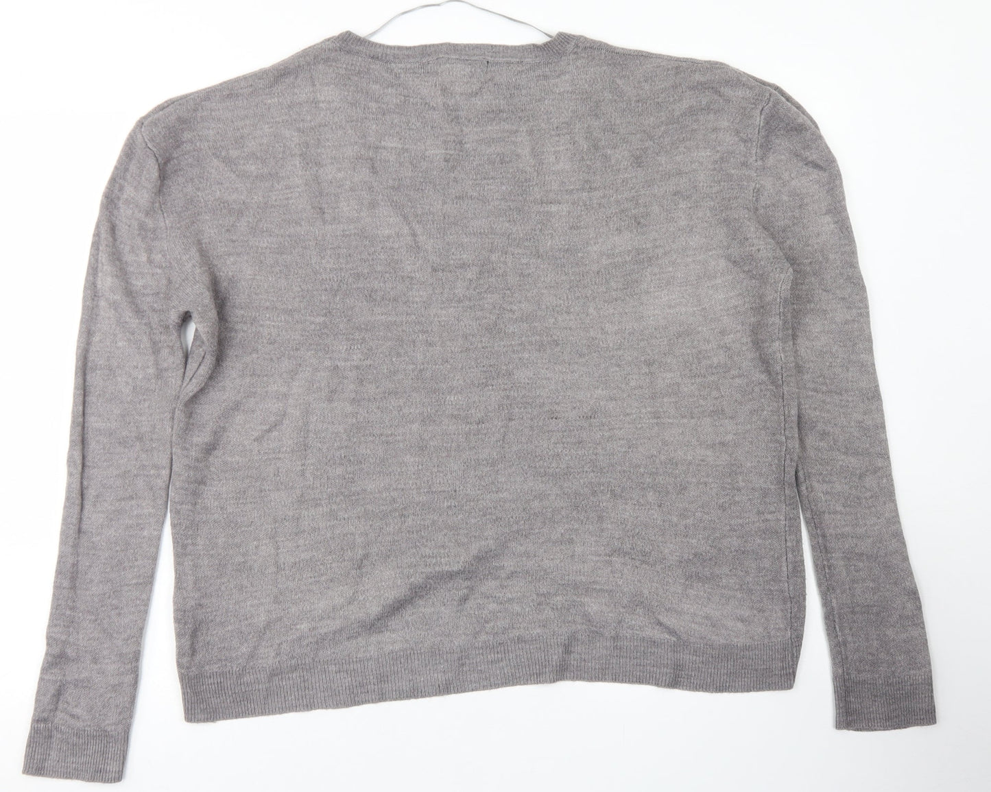 Atmosphere Womens Grey Crew Neck  Acrylic Pullover Jumper Size 12