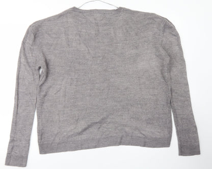Atmosphere Womens Grey Crew Neck  Acrylic Pullover Jumper Size 12