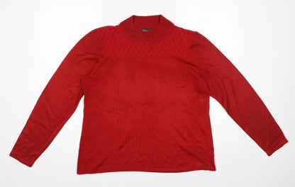 Womens UK Size M Bonmarché Red Pullover Jumper