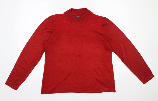 Womens UK Size M Bonmarché Red Pullover Jumper