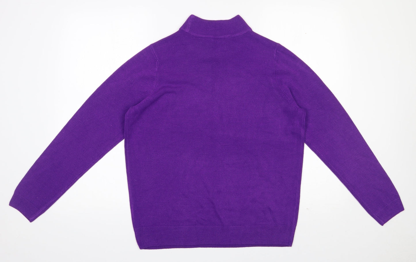 BHS Womens Purple High Neck  Acrylic Pullover Jumper Size 16
