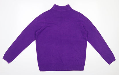 BHS Womens Purple High Neck  Acrylic Pullover Jumper Size 16