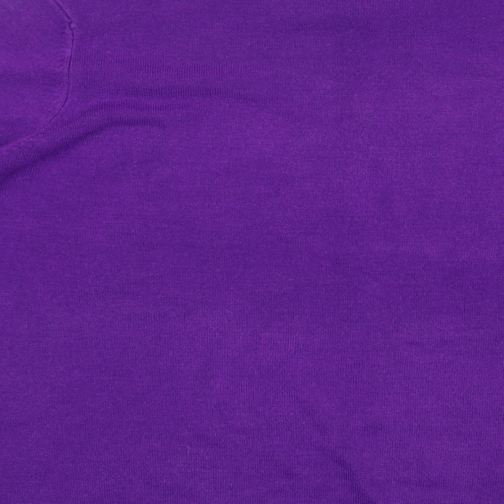 BHS Womens Purple High Neck  Acrylic Pullover Jumper Size 16