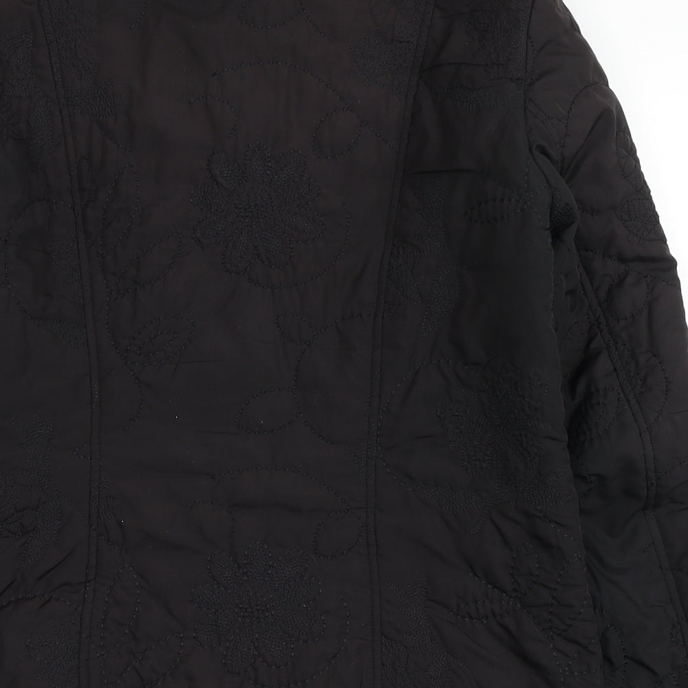 Tendenza Womens Black   Jacket Coat Size 8  Button