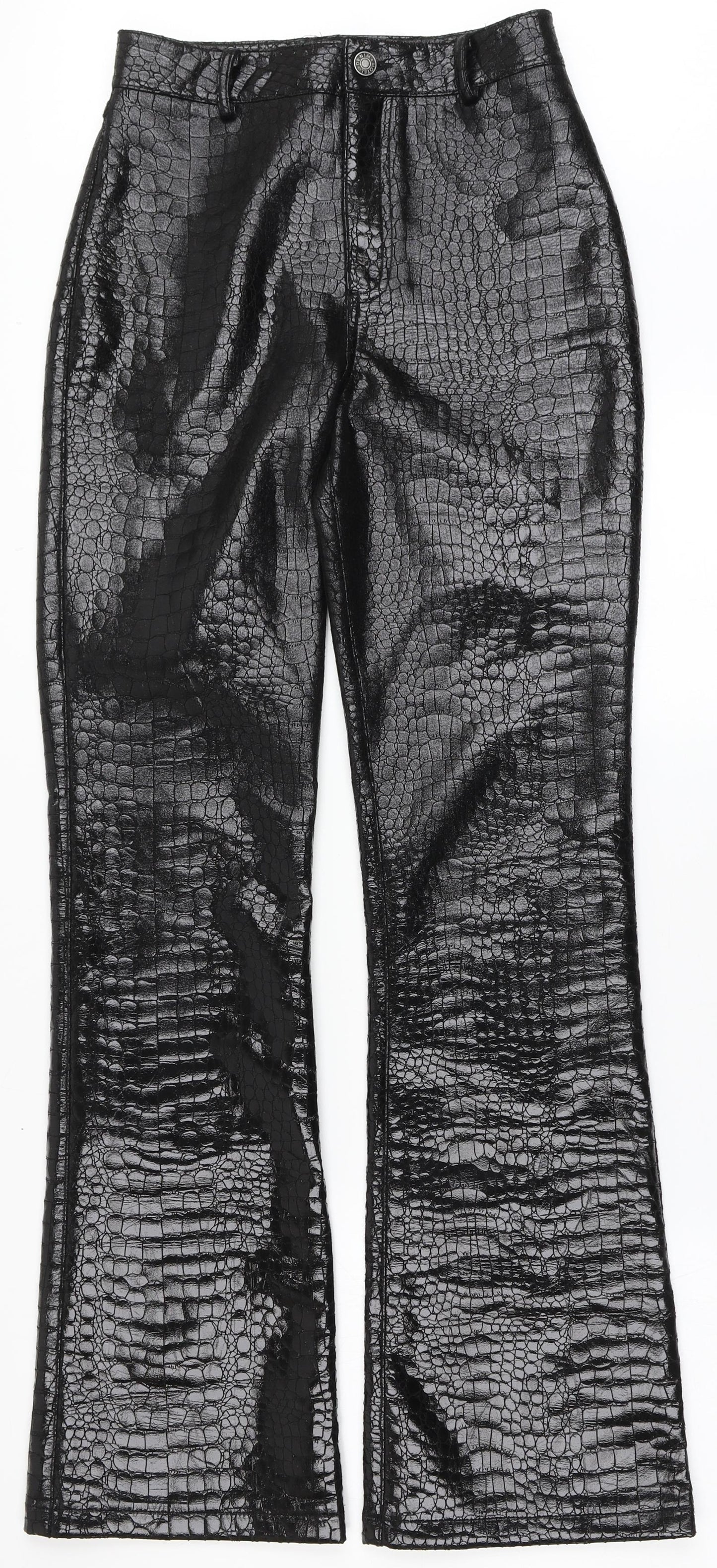 Womens UK Size XS Motel Regular Fit  Black Trousers