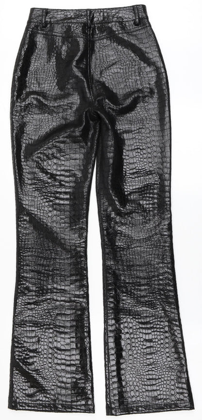 Womens UK Size XS Motel Regular Fit  Black Trousers