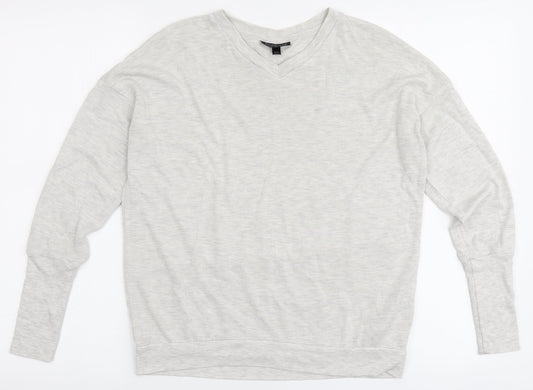 Womens UK Size 6 Topshop Grey Pullover Jumper