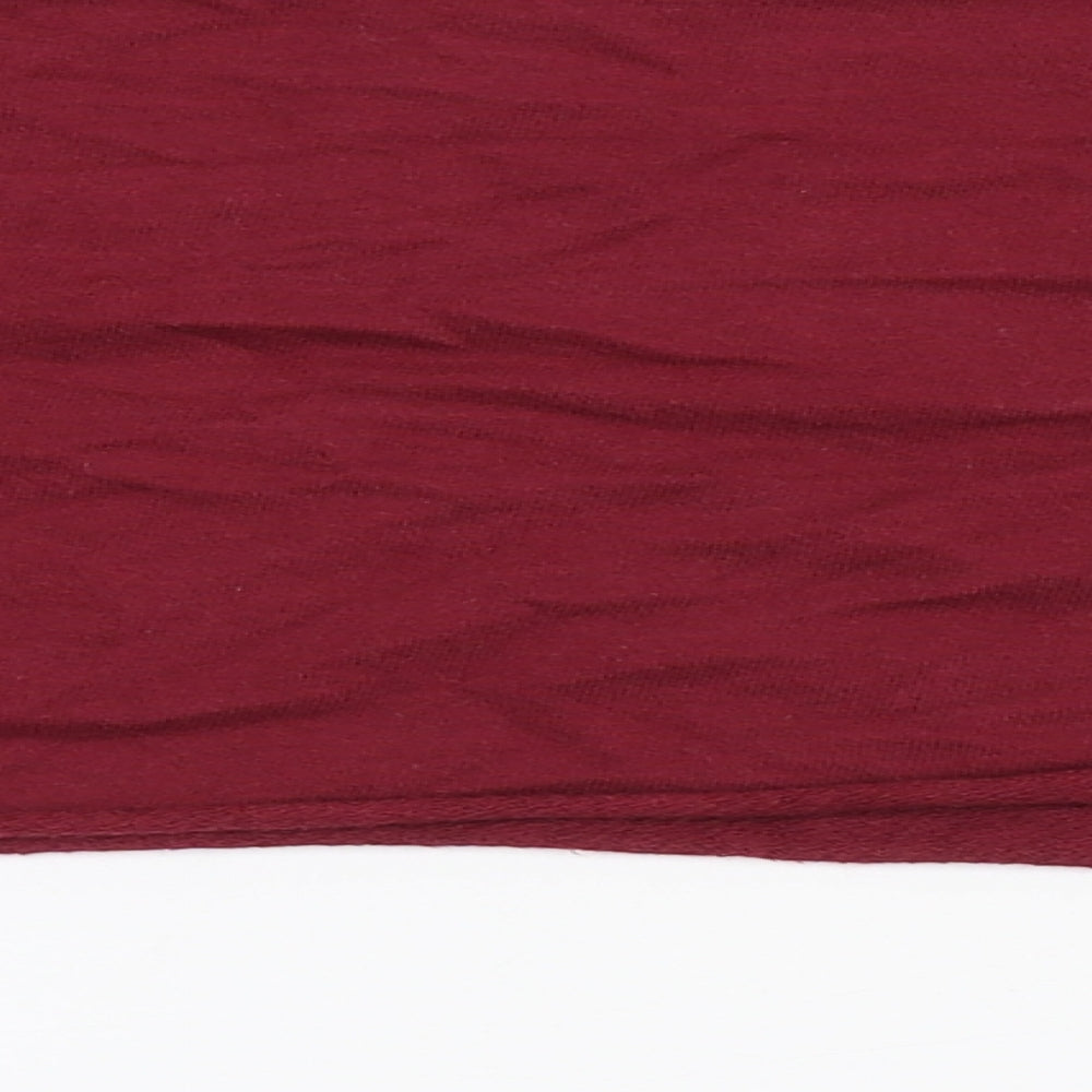 PRETTYLITTLETHING Womens Red  100% Cotton Pullover Sweatshirt Size 6   - Cropped