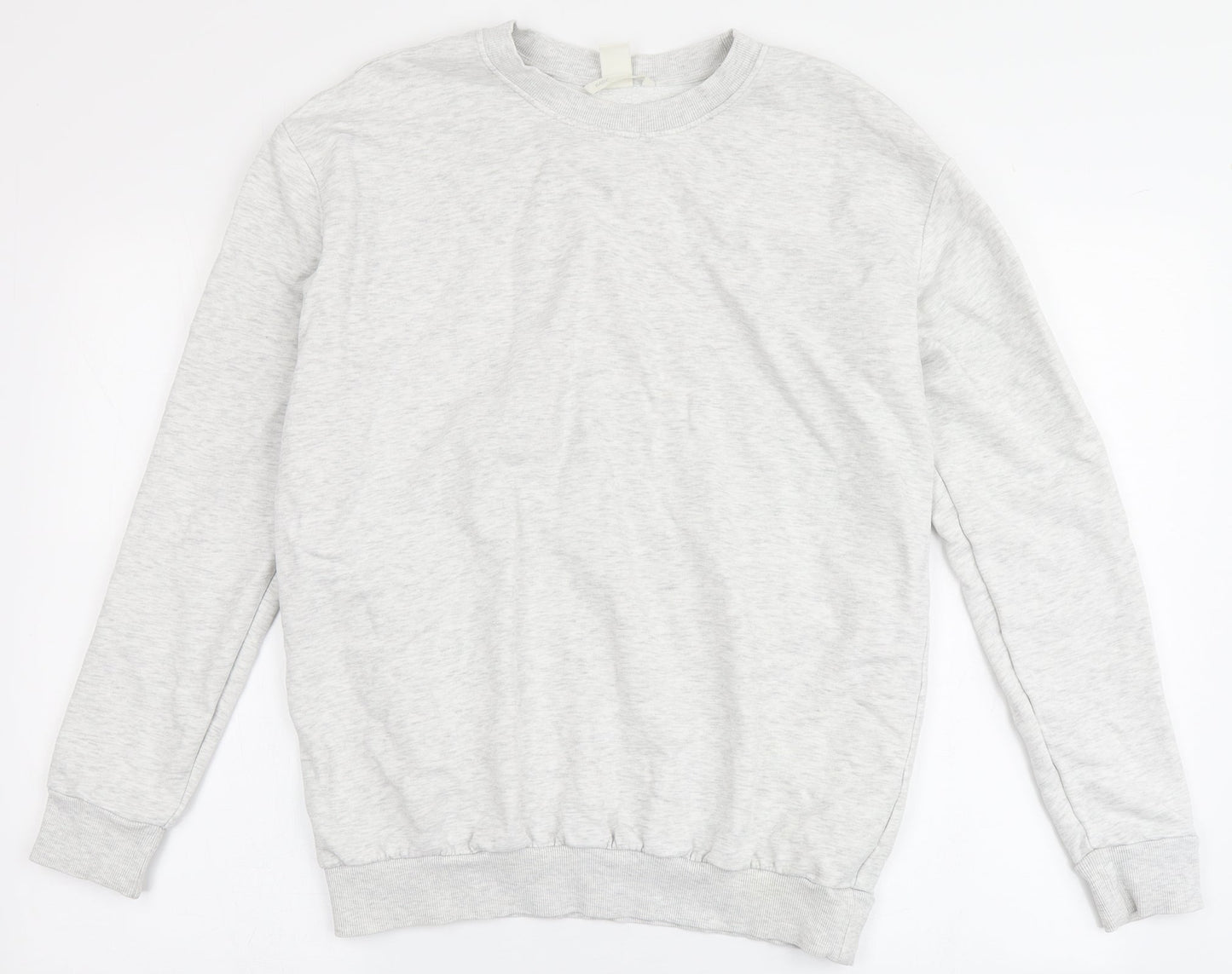 H&M Womens Grey  Cotton Pullover Sweatshirt Size S