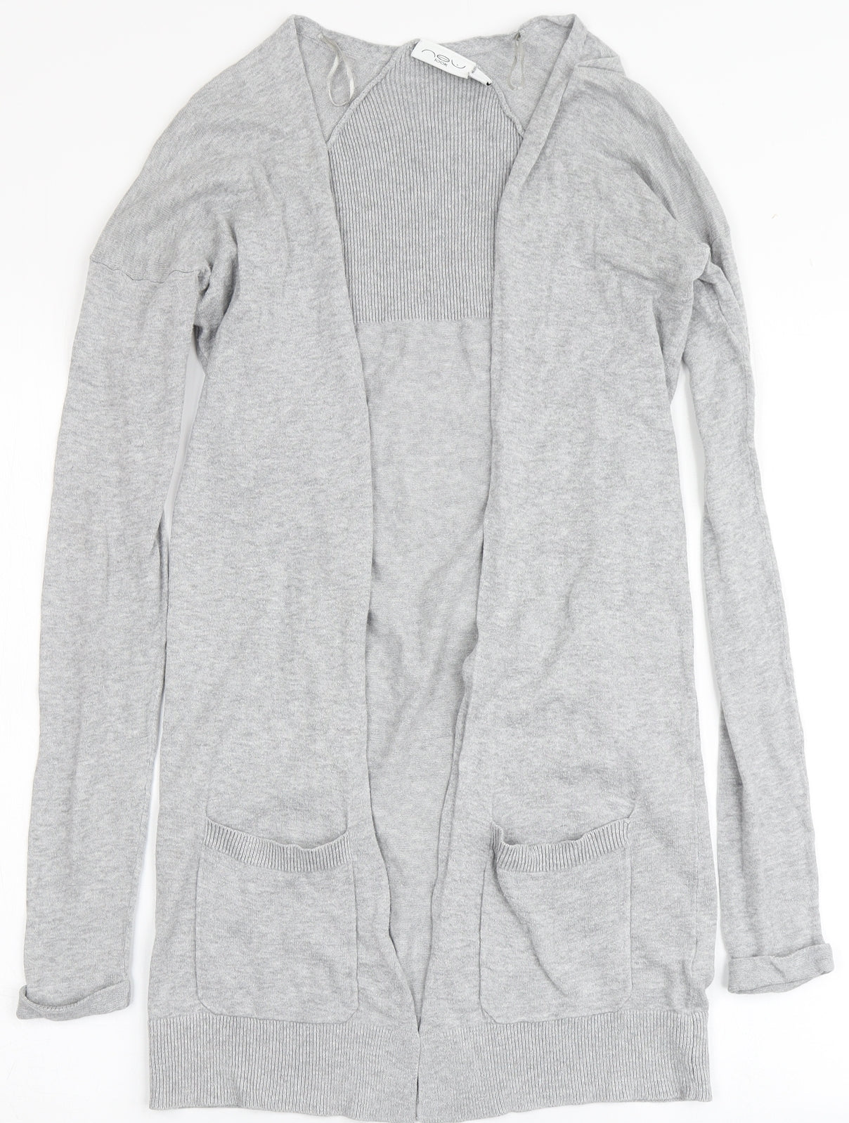 Womens UK Size 8 New Look Grey Cardigan Jumper