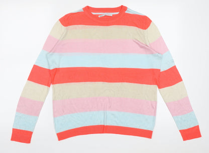 Womens UK Size L Only Multicoloured Pullover Jumper