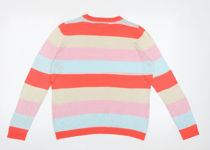 Womens UK Size L Only Multicoloured Pullover Jumper