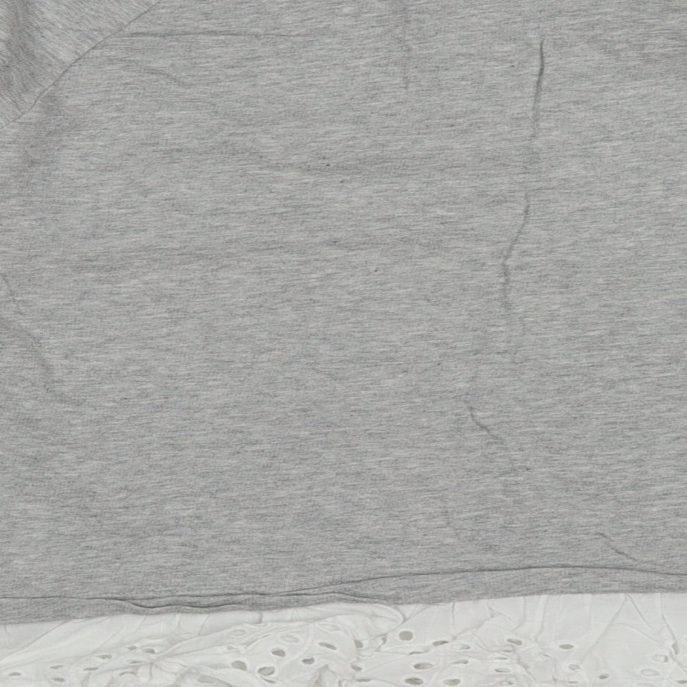 Only Womens Grey  Cotton Pullover Sweatshirt Size S  Pullover