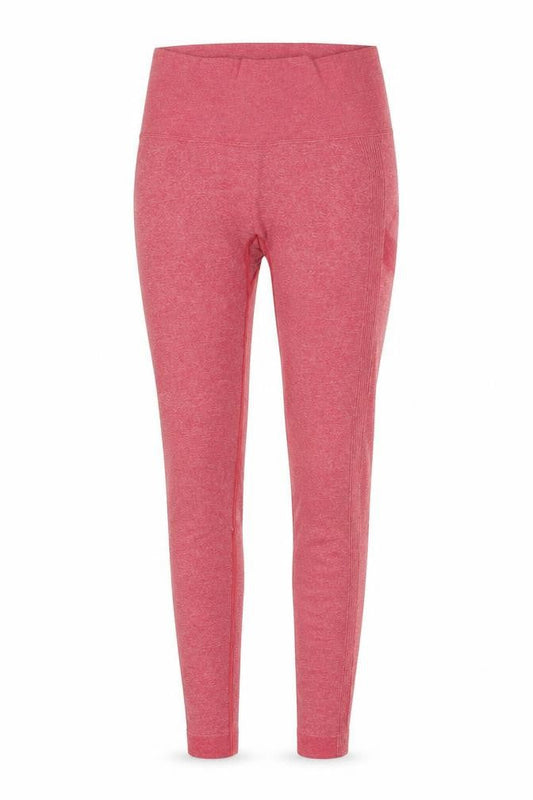 Front view of Preworn women’s pink polyamide sweatpants leggings, size S, 26-inch leg regular pullover