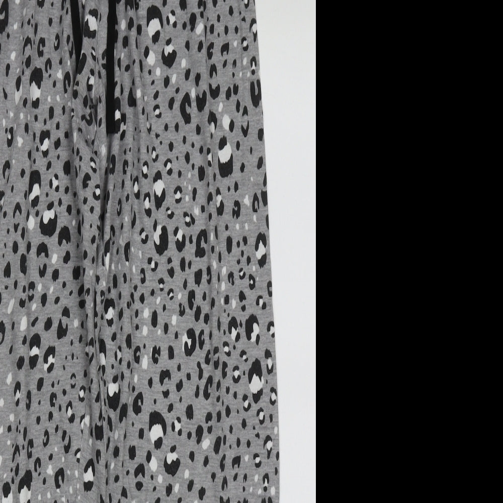 Primark Womens Grey Animal Print Cotton  Pyjama Pants Size XS