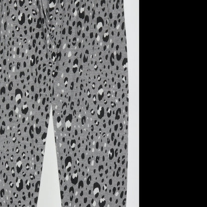 Primark Womens Grey Animal Print Cotton  Pyjama Pants Size XS