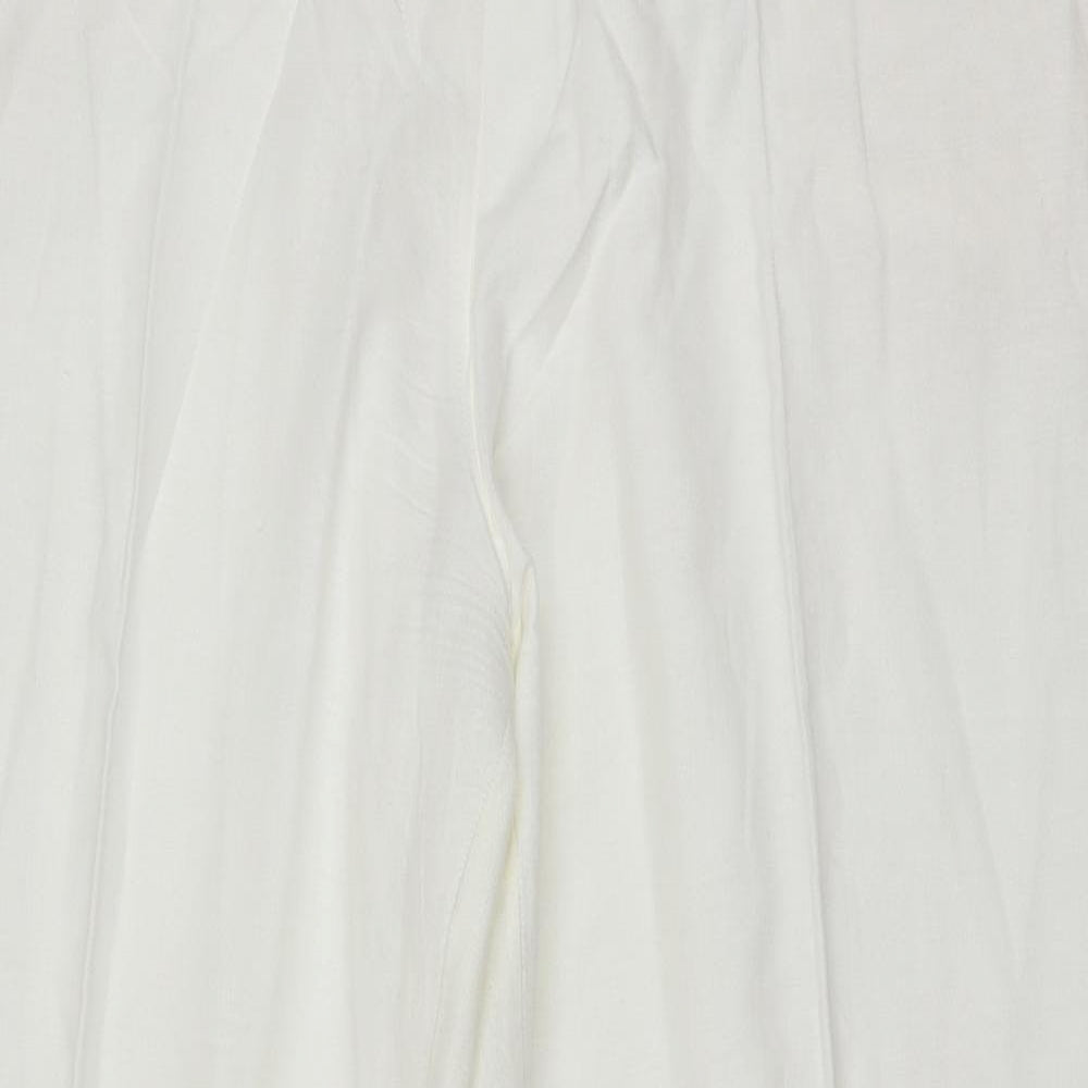 being casual Womens White  Cotton Trousers  Size 18 L30 in Regular