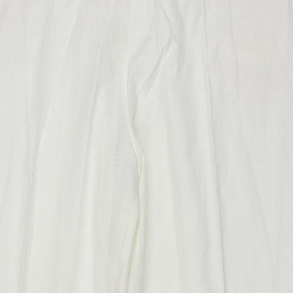 being casual Womens White  Cotton Trousers  Size 18 L30 in Regular
