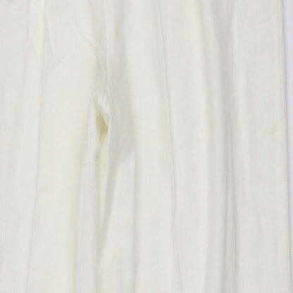 being casual Womens White  Cotton Trousers  Size 18 L30 in Regular