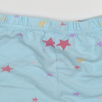NEXT Girls Blue Geometric Cotton Cami Sleep Shorts Size 3-4 Years  Pullover - star pattern