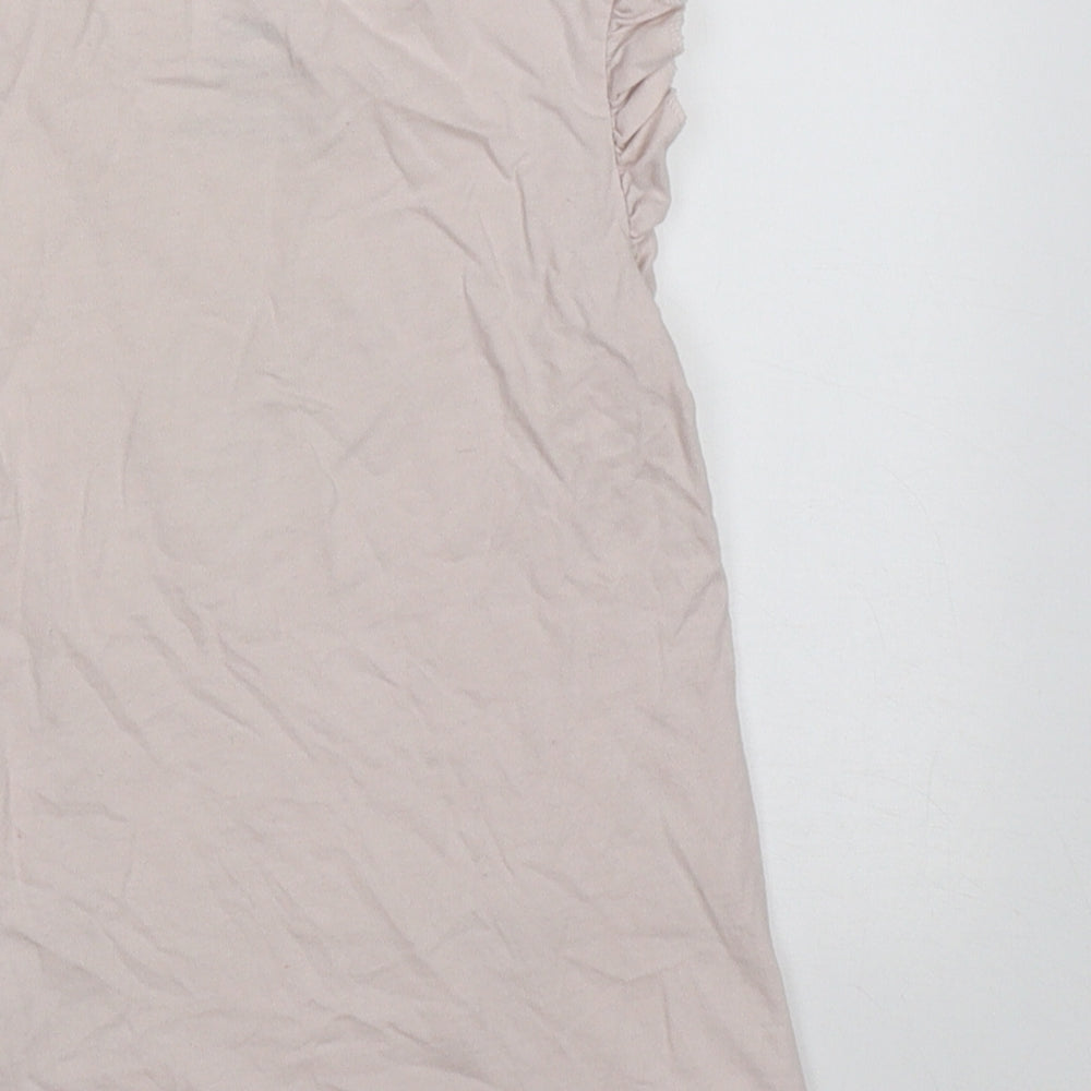 George Girls Pink  Cotton Basic T-Shirt Size 4-5 Years Crew Neck Pullover - protect the animals