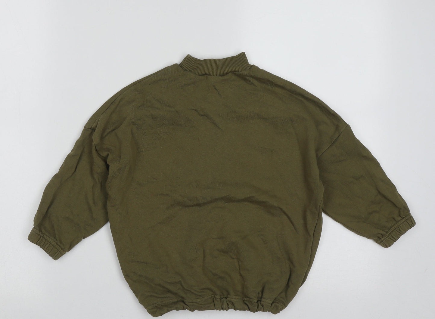 NEXT Girls Green Crew Neck  Cotton Pullover Jumper Size 3 Years  Pullover - crop jumper