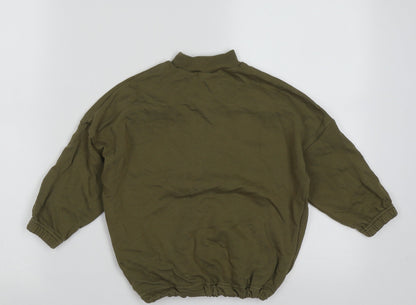 NEXT Girls Green Crew Neck  Cotton Pullover Jumper Size 3 Years  Pullover - crop jumper